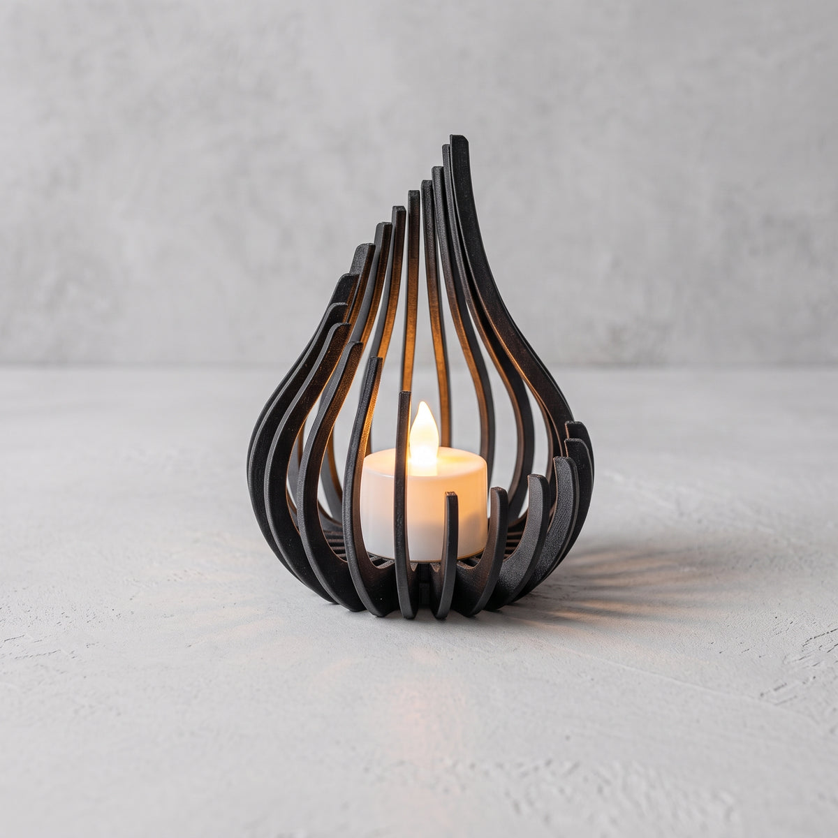 Modern Tasarım Tealight Mumluk - Pilli Tealight Hediye