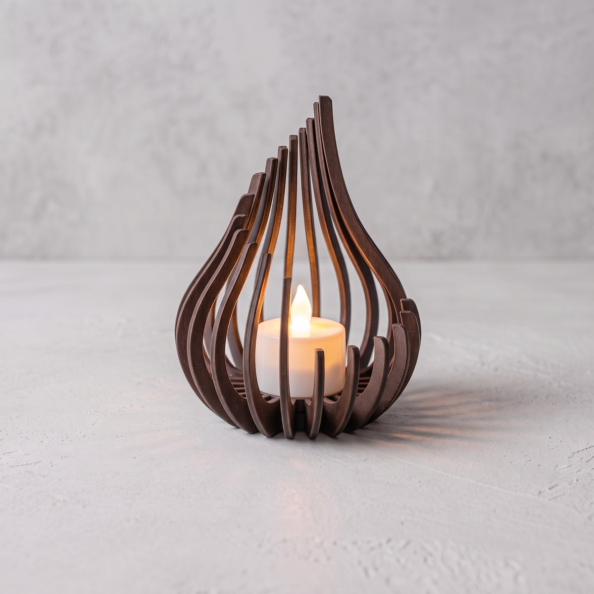 Modern Tasarım Tealight Mumluk - Pilli Tealight Hediye
